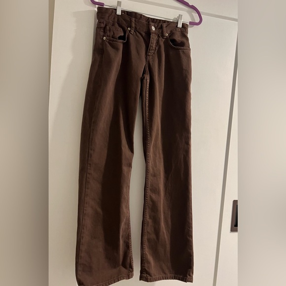 ZARA TRF Wide Leg Low Rise Jeans, Size 4 - Picture 3 of 7